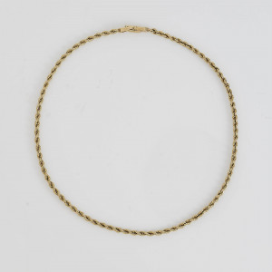 Image for Lot 14K Yellow Gold Rope Twist Necklace