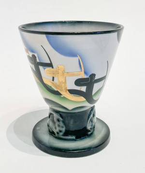 Image for Lot Dante Baldelli - Vase With Figures