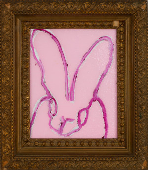Image for Lot Hunt Slonem - Untitled (Pink Rabbit)
