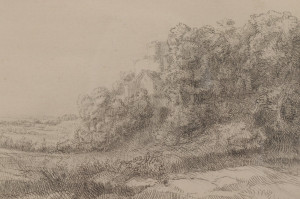 Image for Lot Alphonse Legros - Countryside Etching