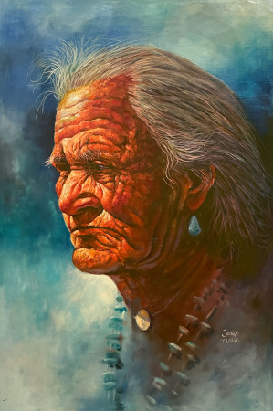 Image for Lot Jorge Tarallo Braun - Native American on Blue