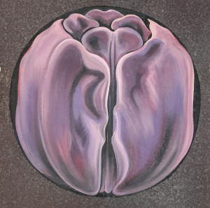 Image for Lot Lowell Nesbitt - Violet Tulip In Circle