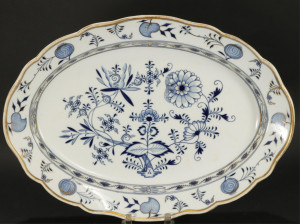 Image for Lot Meissen Blue Onion Oval Platter
