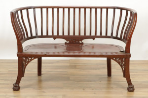 Image for Lot 19th C Victorian Mahogany Settee