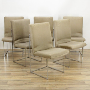 Image for Lot 6 Milo Baughman Chrome Chairs, Thayer Coggin