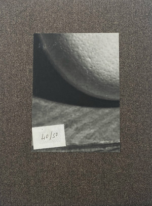 Image for Lot Man Ray - Untitled (Ostrich Egg with stamp and sandpaper)