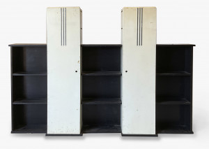 Image for Lot Art Deco Streamline Moderne Bookshelf Cabinet