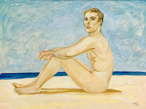 Image for Lot Emlen Etting - Untitled (Nude on Beach)