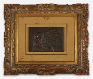Image for Lot Henry Farny - Untitled (Native American chief relief)