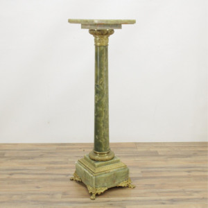 Image for Lot French Ormolu & Green Onyx Pedestal, 19th C.