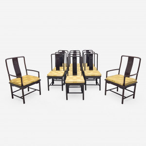 Image for Lot Chinese Ming Style Dining Chairs, Group of 12