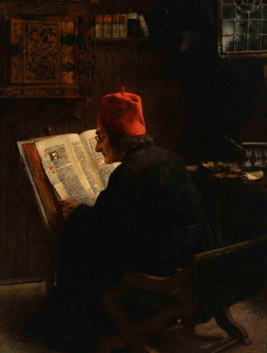 Image for Lot Claus Meyer - Scholar reading a manuscript
