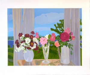 Image for Lot Jane Freilicher Roses and Chrysanthemums
