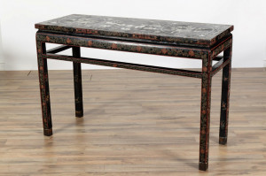 Image for Lot Chinese Mother of Pearl Inlaid Lacquer Console