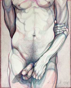 Image for Lot Lowell Nesbitt - Untitled (Nude Man)
