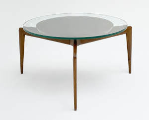 Image for Lot Three-Legged Mid Century Modern Low Table