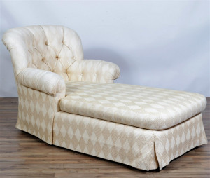 Image for Lot Contemporary Upholstered Chaise Lounge