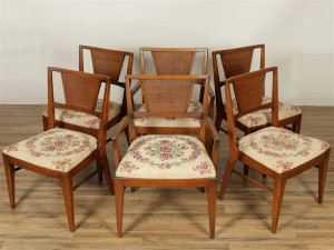 Image for Lot Mid Century Modern Dining Table and Six Chairs