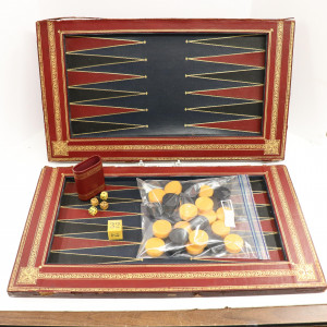 Image for Lot Backgammon Game in Leather Case