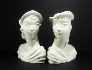 Image for Lot Pair Vally Weistlthier for General Ceramics Vases