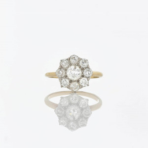 Image for Lot Vintage Diamond Cluster Ring