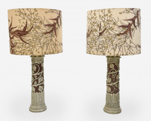Image for Lot James Mont, table lamps in grape vine motif