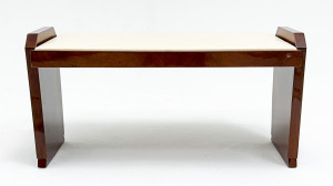 Image for Lot Art Deco Bench, in the style of Jules Leleu
