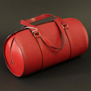Image for Lot Louis Vuitton Red Epi Leather Soufflot
