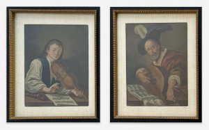 Image for Lot Continental School - Two Portraits of Musicians