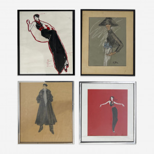 Image for Lot Fashion Illustrations, Group of 4