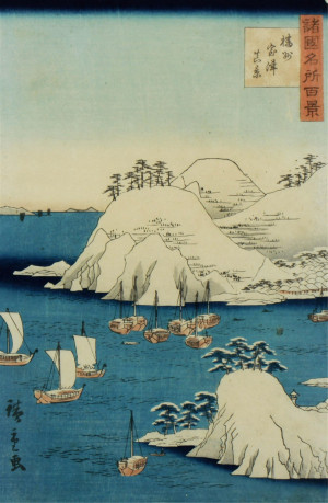 Image for Lot Utagawa Hiroshige II - Snow Scene, Muro Harbor