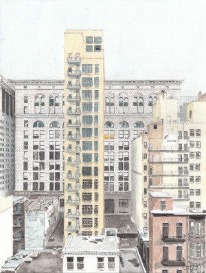 Image for Lot Francis Hsueh (b. 1973) - Drury Street High Rise in Philadelphia