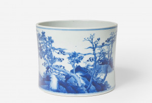 Image for Lot A Blue and White Bitong, Kangxi Style, possibly of the period