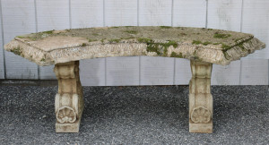 Image for Lot Baroque Style Cast Cement Garden Bench