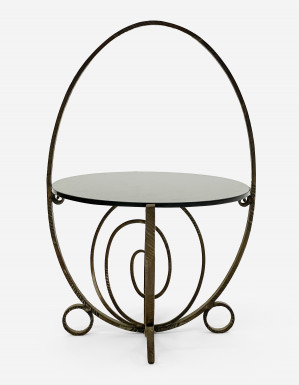 Image for Lot Art Deco Small wrought Iron Table