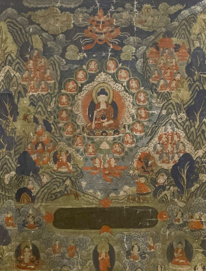 Image for Lot Tibetan Thangka of Shakyamuni Buddha