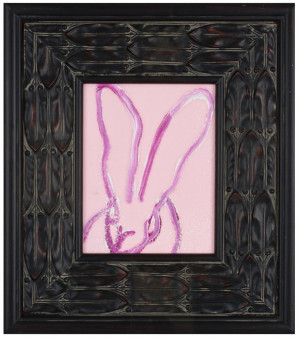 Image for Lot Hunt Slonem Untitled (Pink Rabbit)