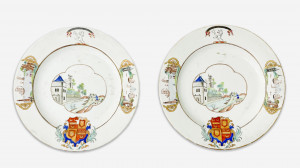 Image for Lot Pair of Chinese Export Soup Plates