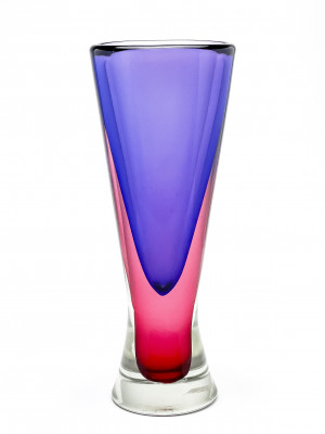 Image for Lot Flavio Poli for Seguso - Purple and Red Sommerso Vase