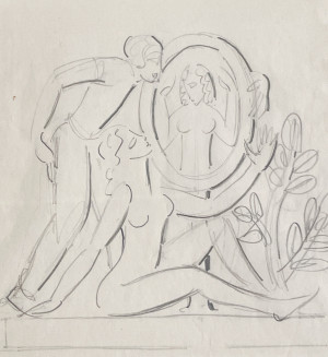 Image for Lot Eric Gill - Study for Artist and Model