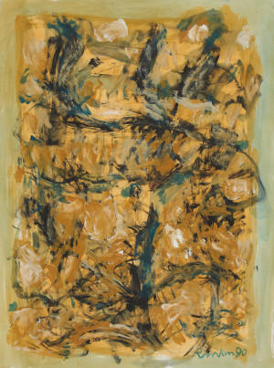 Image for Lot David Rankin - Untitled (Green on yellow)