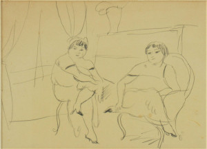 Image for Lot Jules Pascin - Two Women - Drawing