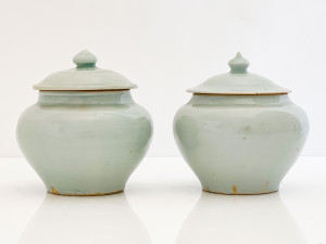 Image for Lot Chinese Near Pair of Porcelain Covered Jars