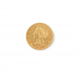 Image for Lot 1880 Liberty Head 5 Gold Coin