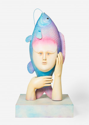 Image for Lot Sergio Bustamante - Fish Figure with Hands and Face