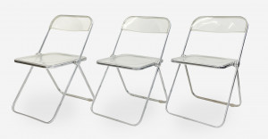 Image for Lot Giancarlo Piretti for Castelli, group of 3 Plia chairs