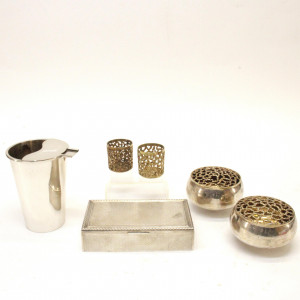 Image for Lot Group of Sterling Silver Table Objects