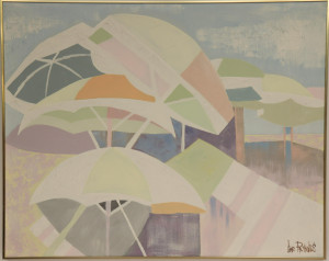 Image for Lot Lee Reynolds, 20th C., "Beach Umbrellas"