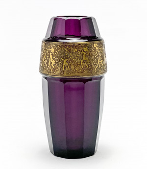 Image for Lot Moser Amethyst Glass Vase