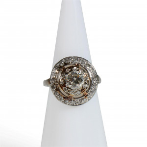 Image for Lot Mid Century Diamond Ring